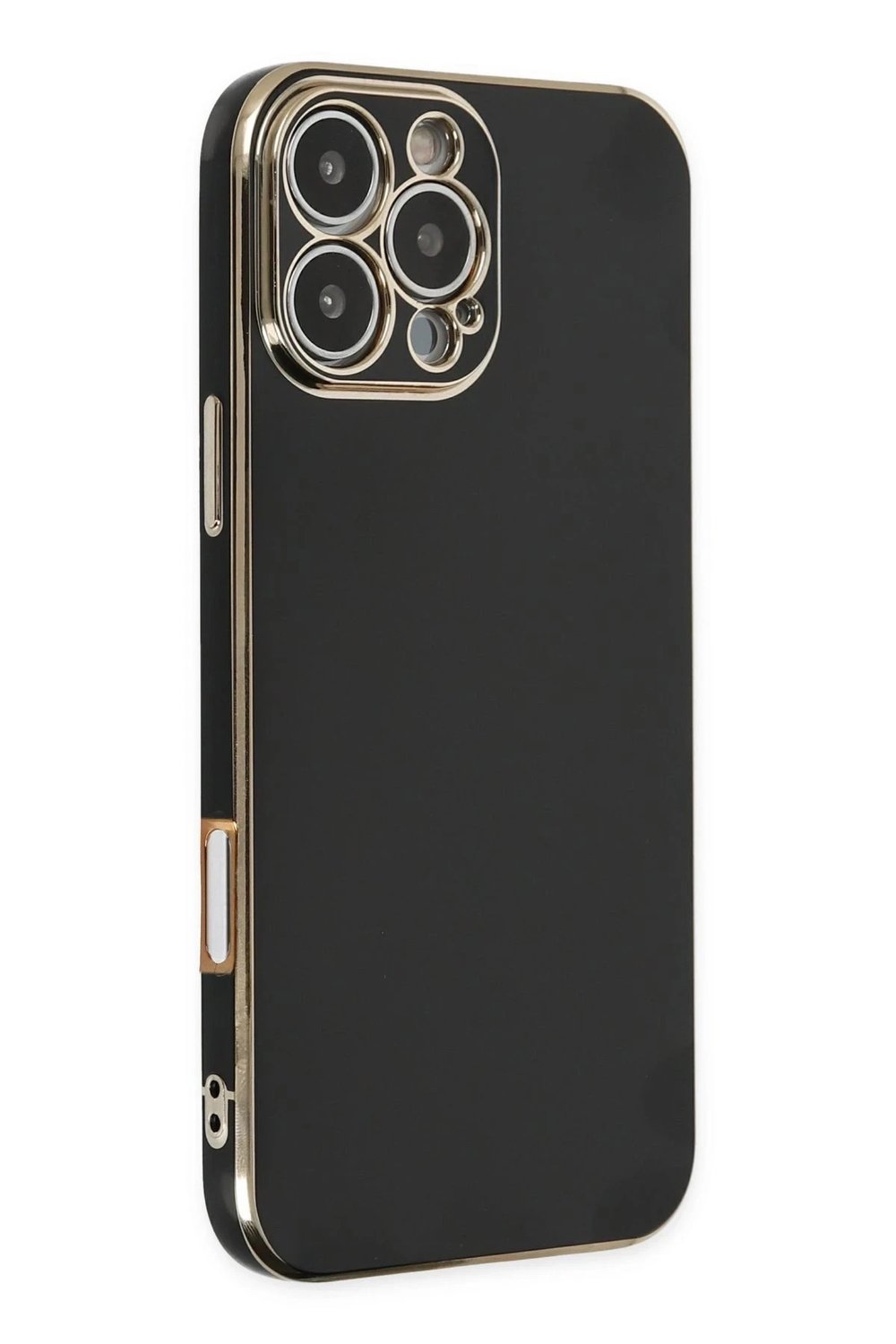 Mey İthalat®  iPhone 16 Pro Max Kılıf Volet Silikon - Siyah