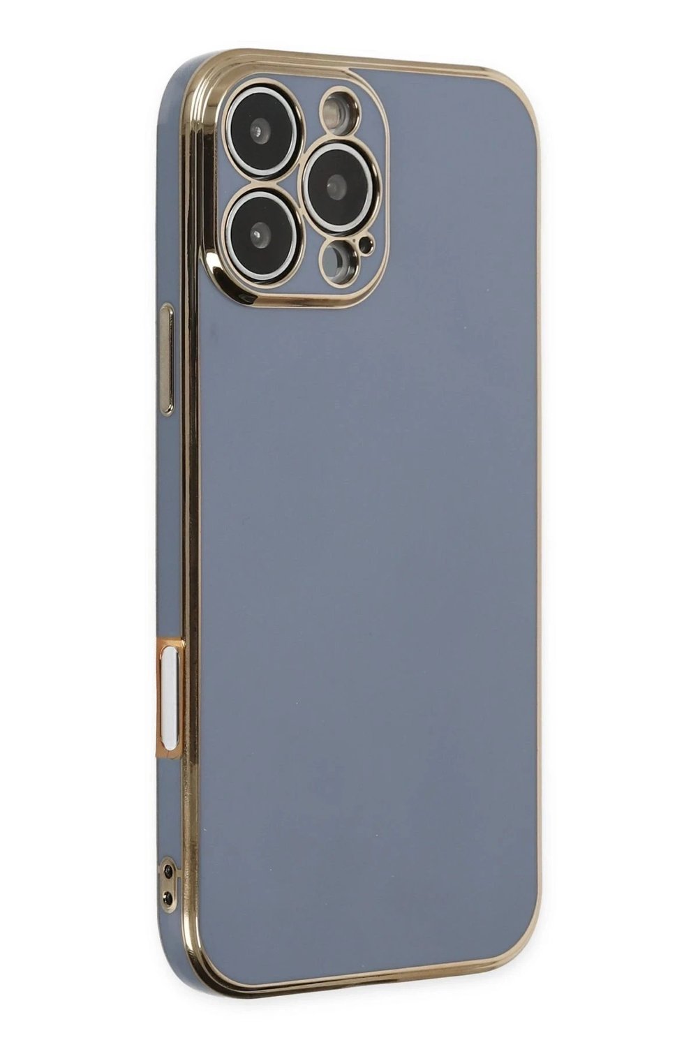 Mey İthalat®  iPhone 16 Pro Max Kılıf Volet Silikon - Mavi