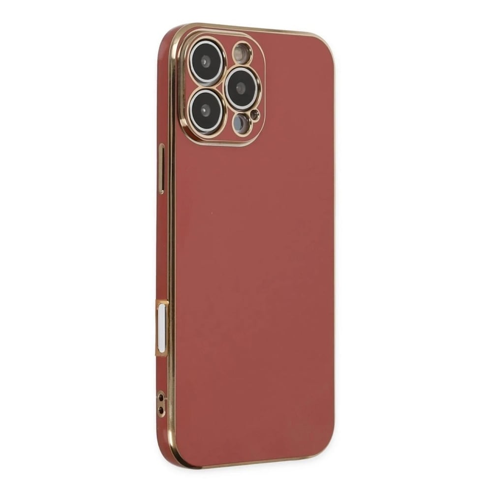 Mey İthalat®  iPhone 16 Pro Max Kılıf Volet Silikon - Kırmızı