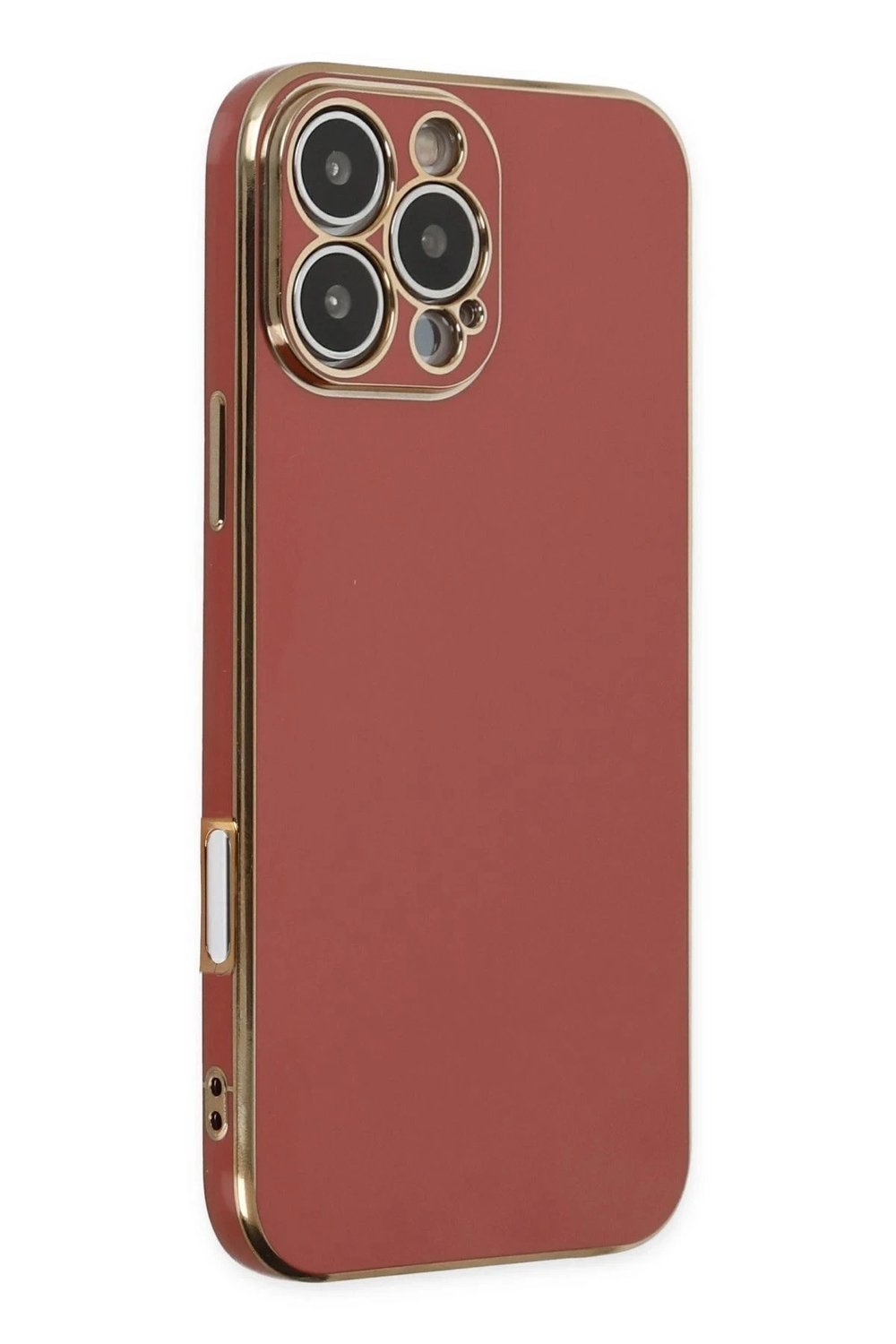 Mey İthalat®  iPhone 16 Pro Max Kılıf Volet Silikon - Kırmızı
