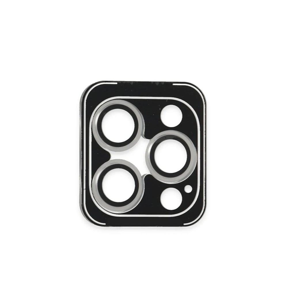 Mey İthalat®  iPhone 16 Pro Max PVD Metal Kamera Lens - Gümüş