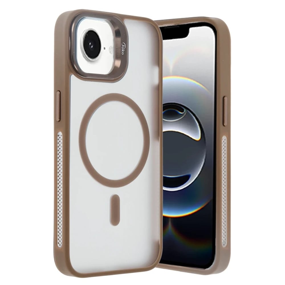 Mey İthalat®  iPhone 16E Flet Lens Magsafe Kapak - Gold
