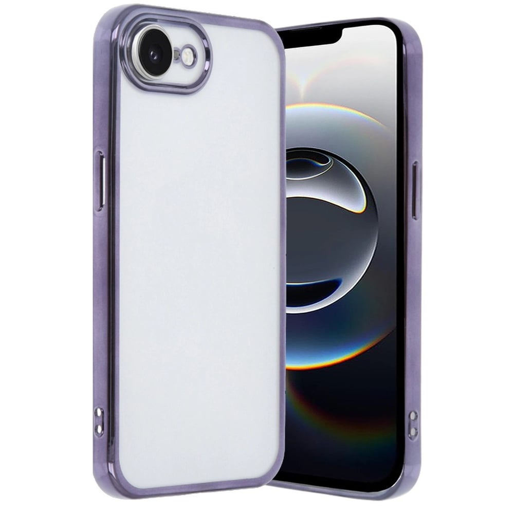 Mey İthalat®  iPhone 16E Kılıf  Lensli Silikon - Mor