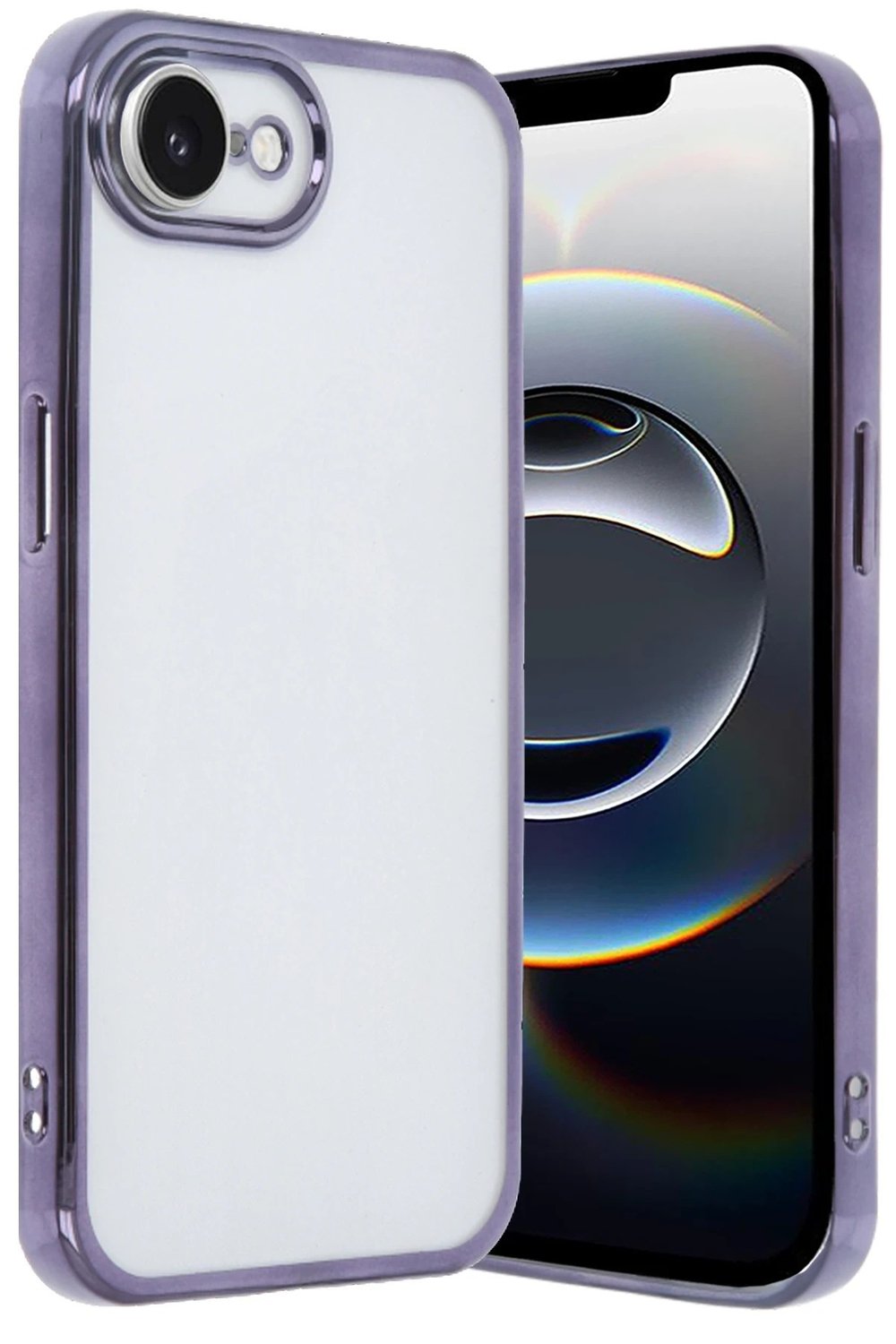 Mey İthalat®  iPhone 16E Kılıf  Lensli Silikon - Mor