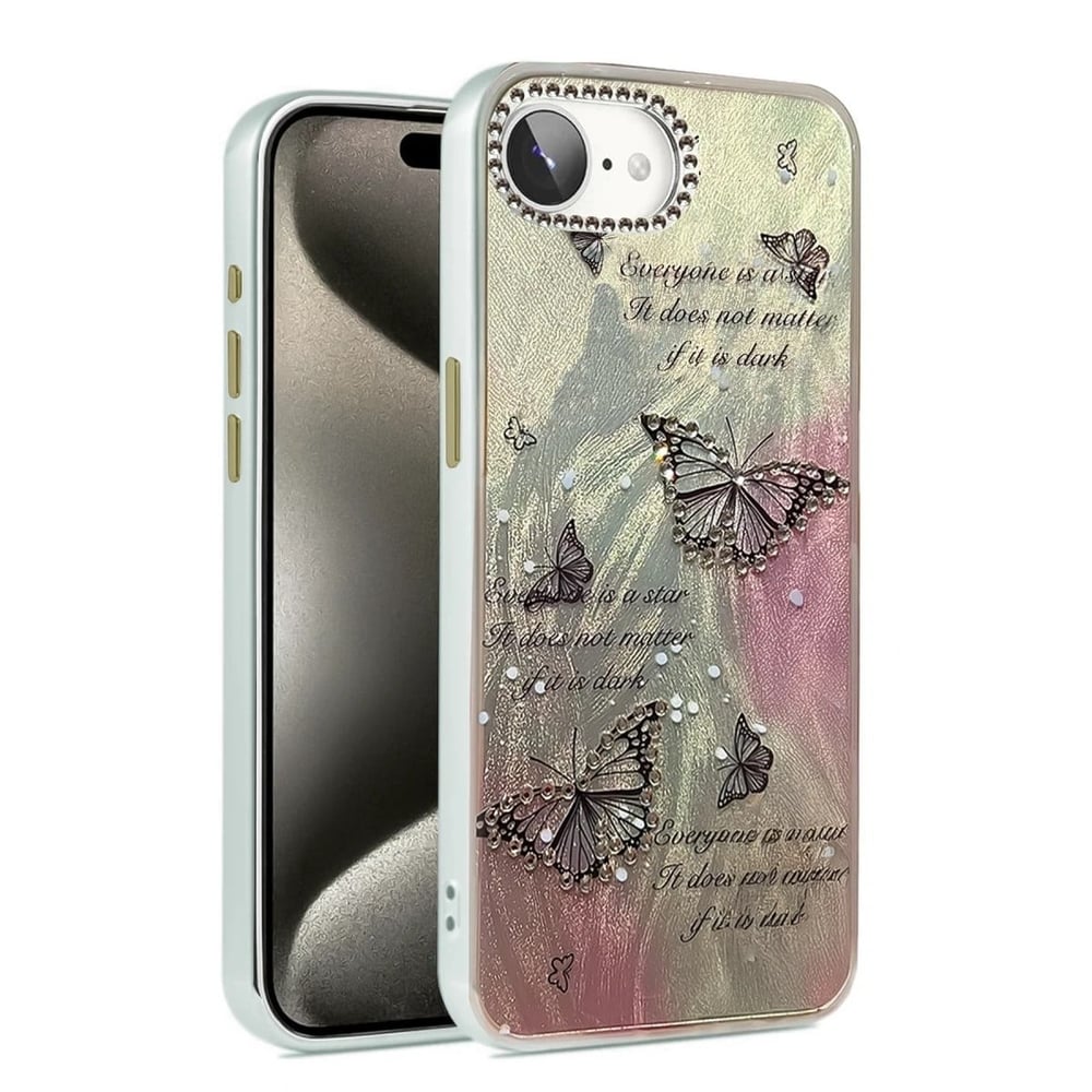 Mey İthalat®  iPhone 16E Kılıf Blade Aynalı Desenli Kapak - Desen 6