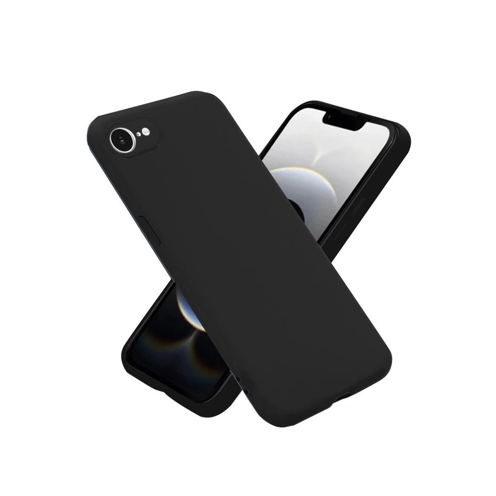 Mey İthalat®  iPhone 16E Kılıf Nano içi Kadife Silikon - Siyah