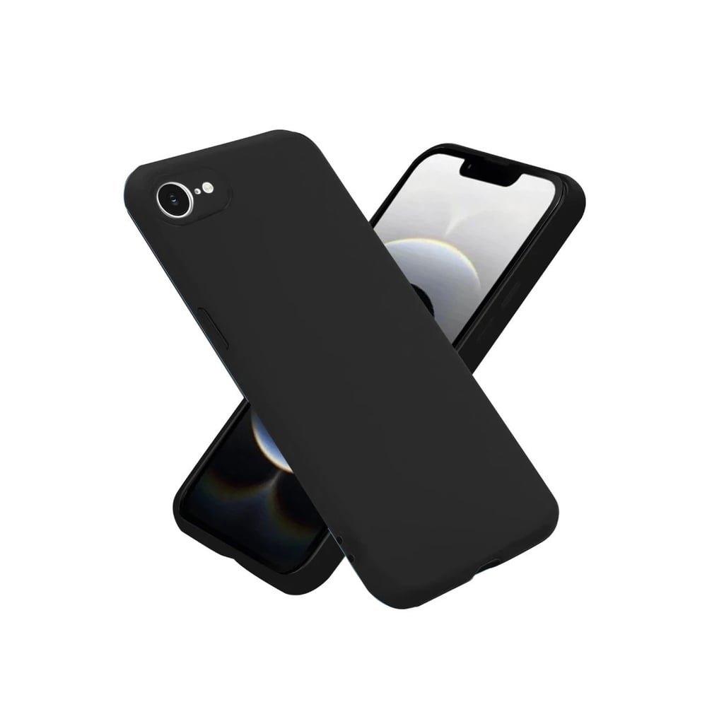 Mey İthalat®  iPhone 16E Kılıf Nano içi Kadife Silikon - Siyah