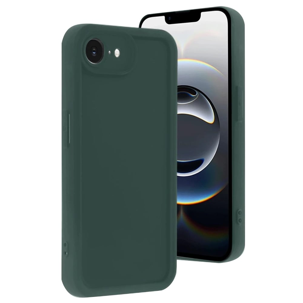 Mey İthalat®  iPhone 16E Kılıf Viera Silikon - Koyu Yeşil