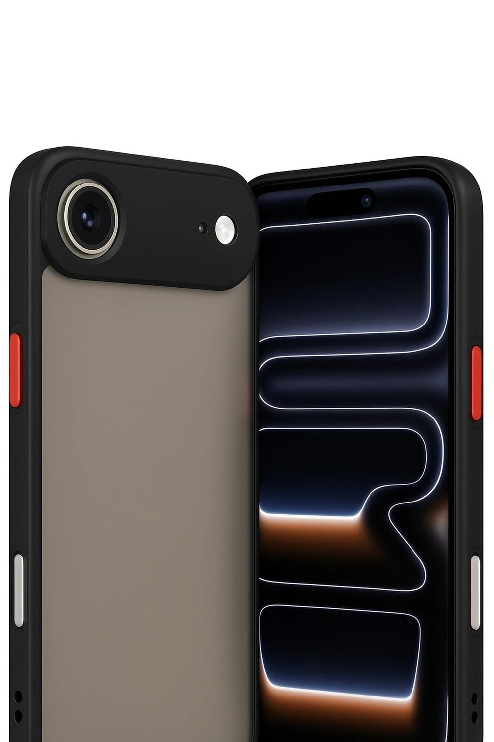 Mey İthalat®  iPhone 17 Air Kılıf Montreal Silikon Kapak - Siyah