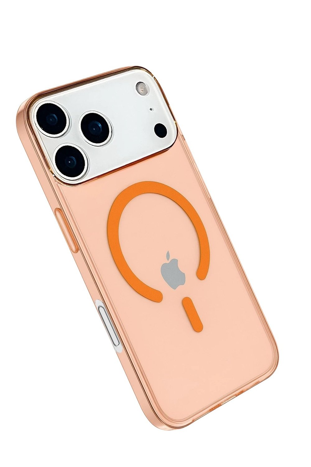 Mey İthalat®  iPhone 17 Pro Kılıf Pc Real Magsafe Kapak - Turuncu