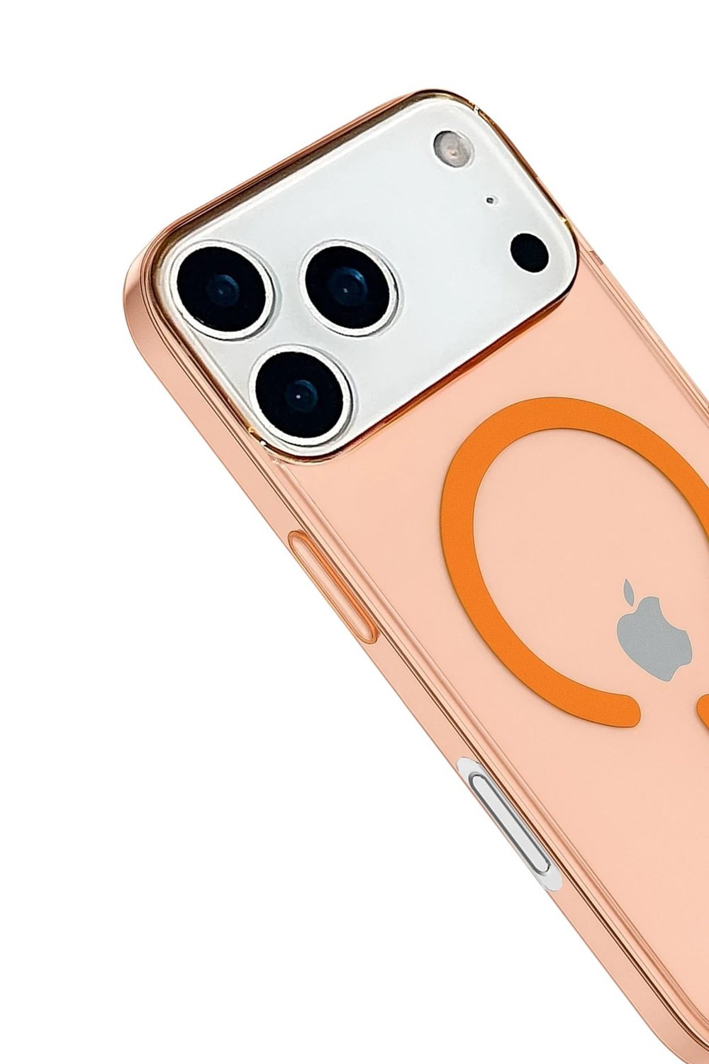 Mey İthalat®  iPhone 17 Pro Kılıf Pc Real Magsafe Kapak - Turuncu