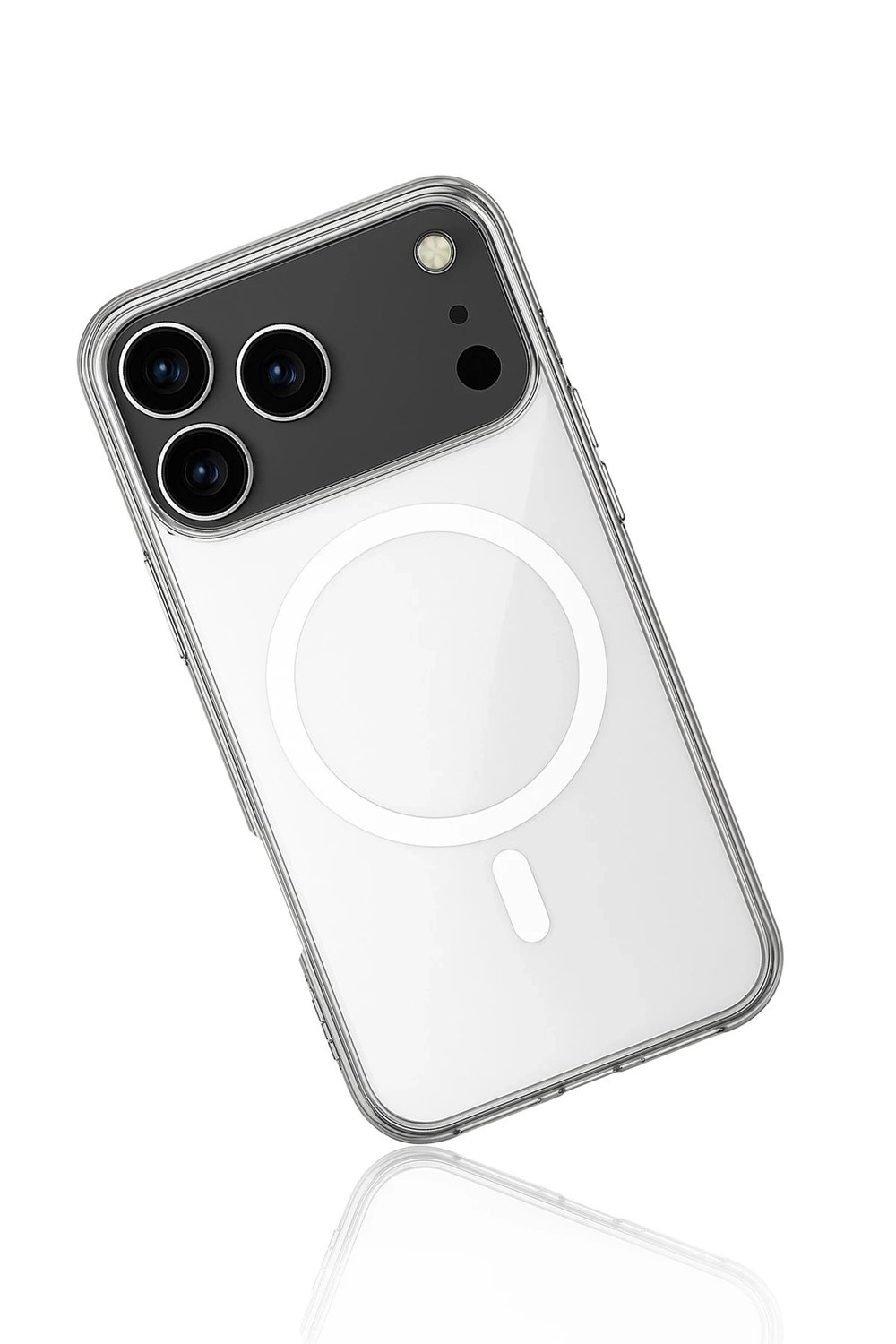 Mey İthalat®  iPhone 17 Pro Max Kılıf Magneticsafe Şeffaf Silikon - Şeffaf