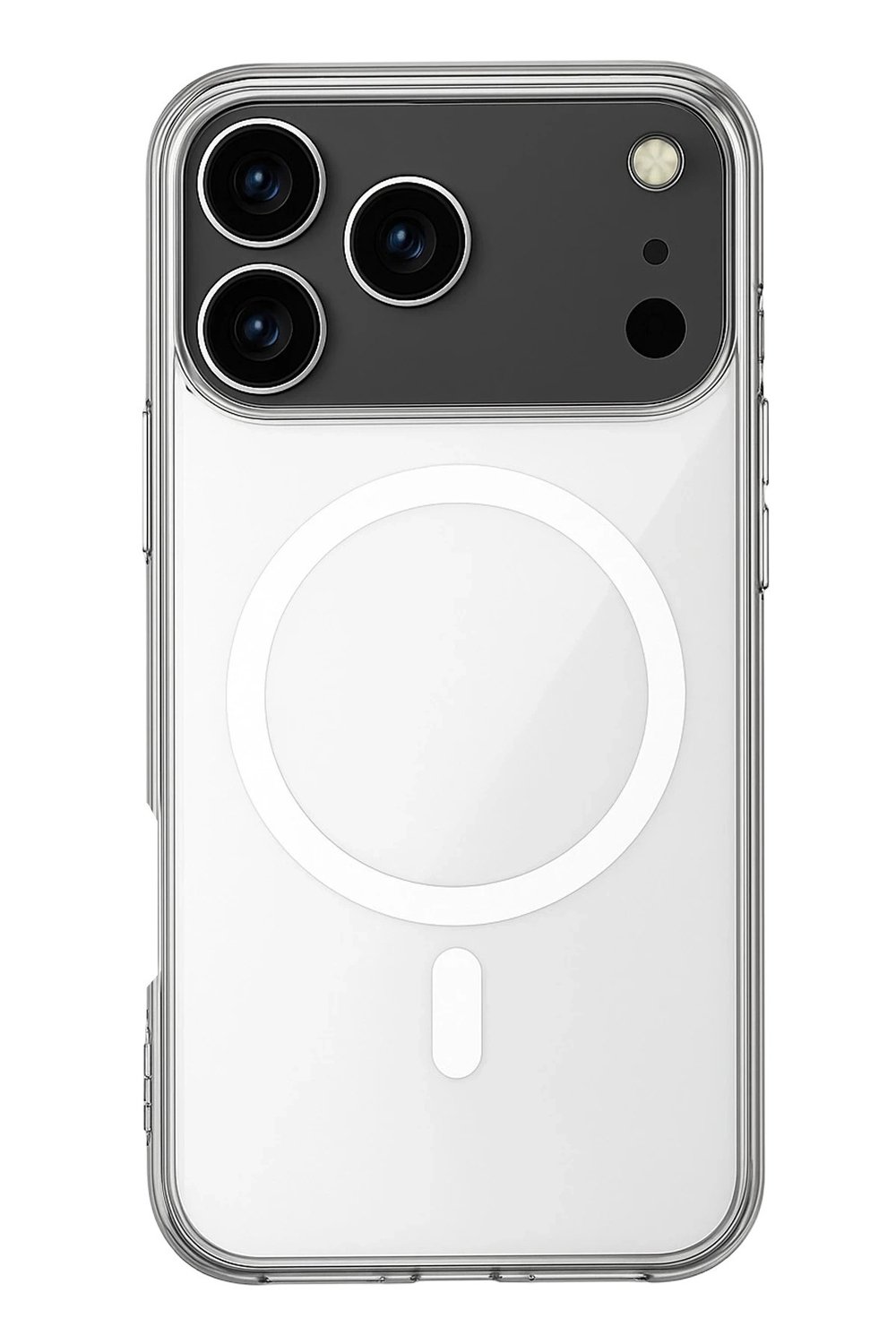 Mey İthalat®  iPhone 17 Pro Max Kılıf Magneticsafe Şeffaf Silikon - Şeffaf