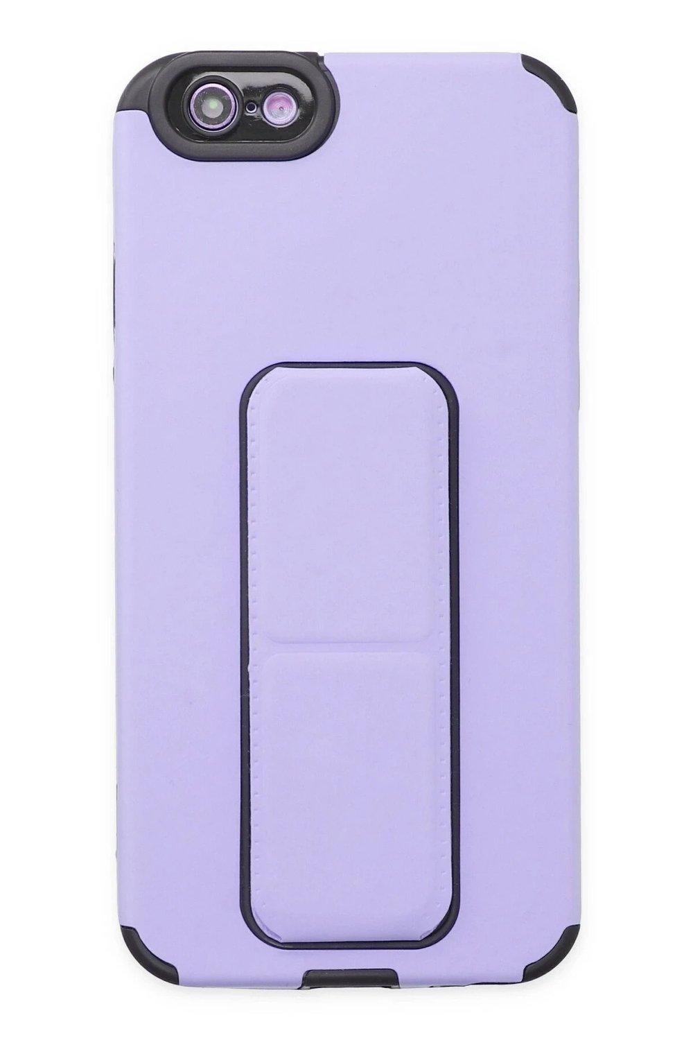 Mey İthalat®  iPhone 6 Kılıf Mega Standlı Silikon - Lila
