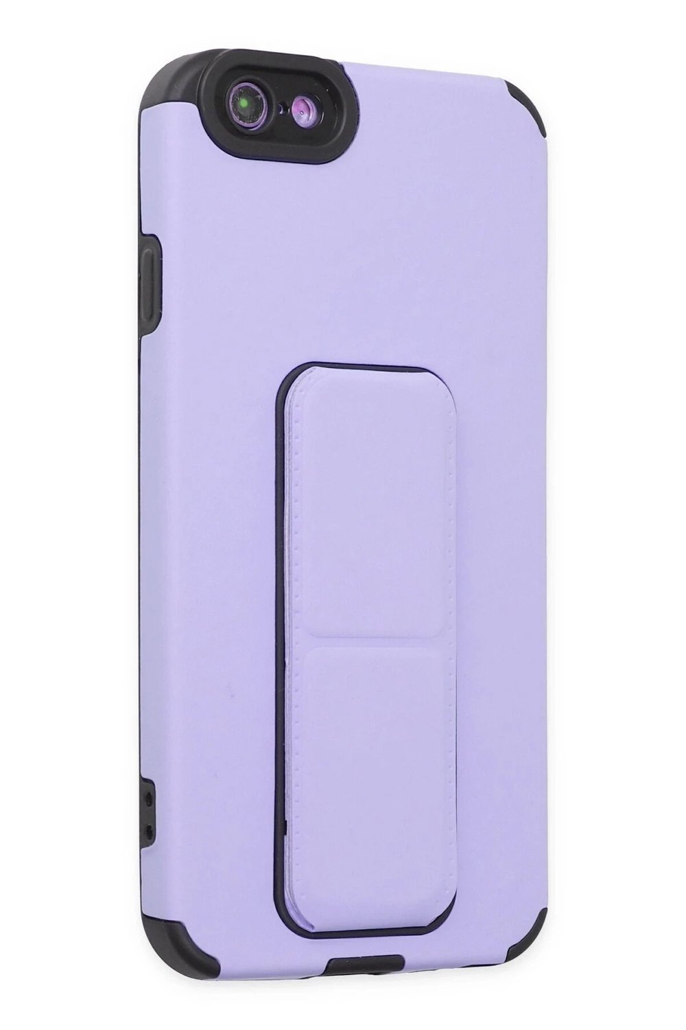Mey İthalat®  iPhone 6 Kılıf Mega Standlı Silikon - Lila