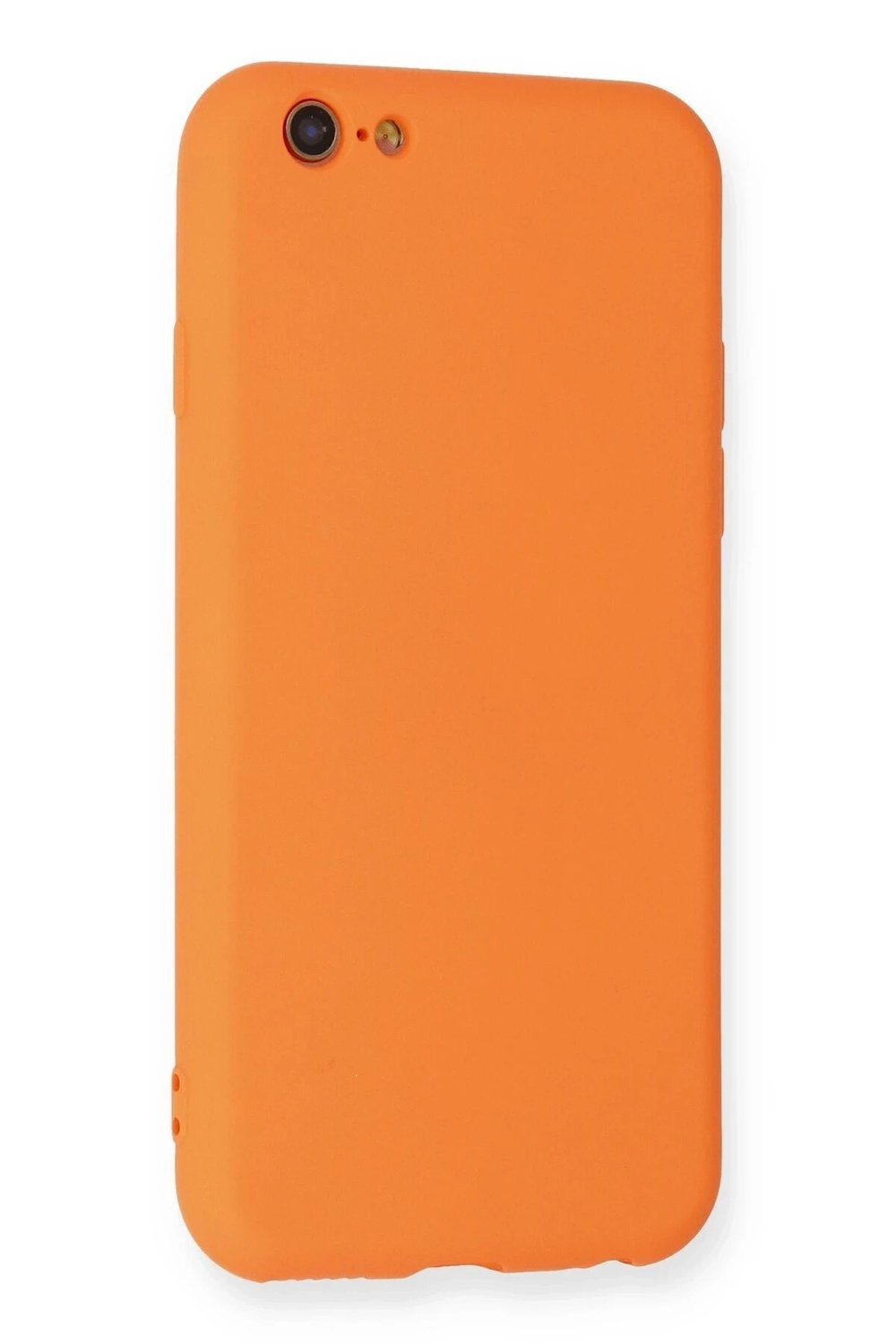 Mey İthalat®  iPhone 6 Kılıf Nano içi Kadife Silikon - Turuncu