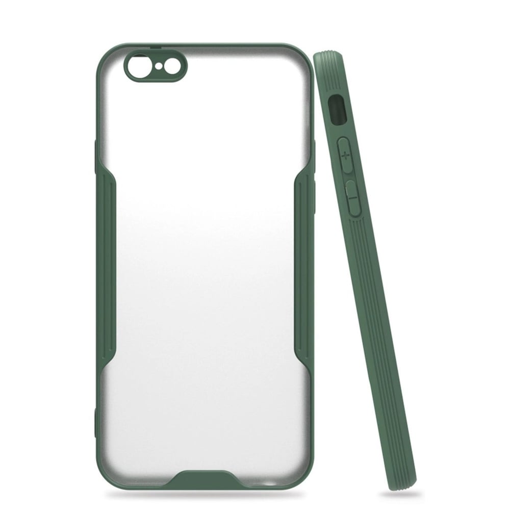Mey İthalat®  iPhone 6 Kılıf Platin Silikon - Yeşil