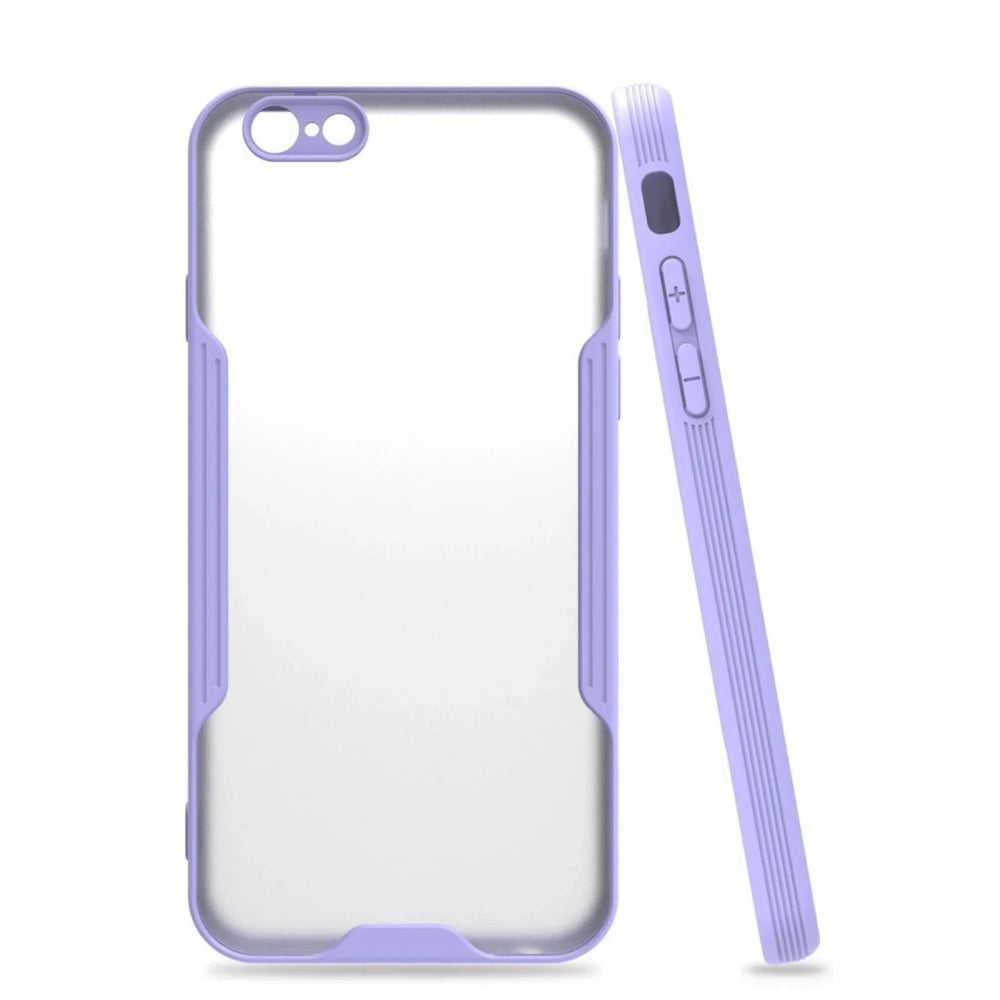Mey İthalat®  iPhone 6 Kılıf Platin Silikon - Lila