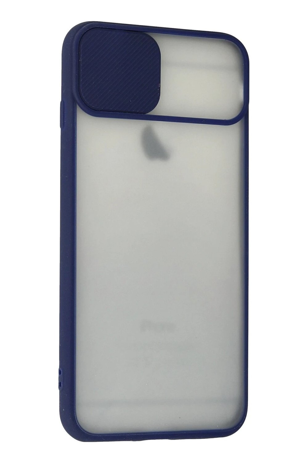 Mey İthalat®  iPhone 6 Plus Kılıf Palm Buzlu Kamera Sürgülü Silikon - Lacivert