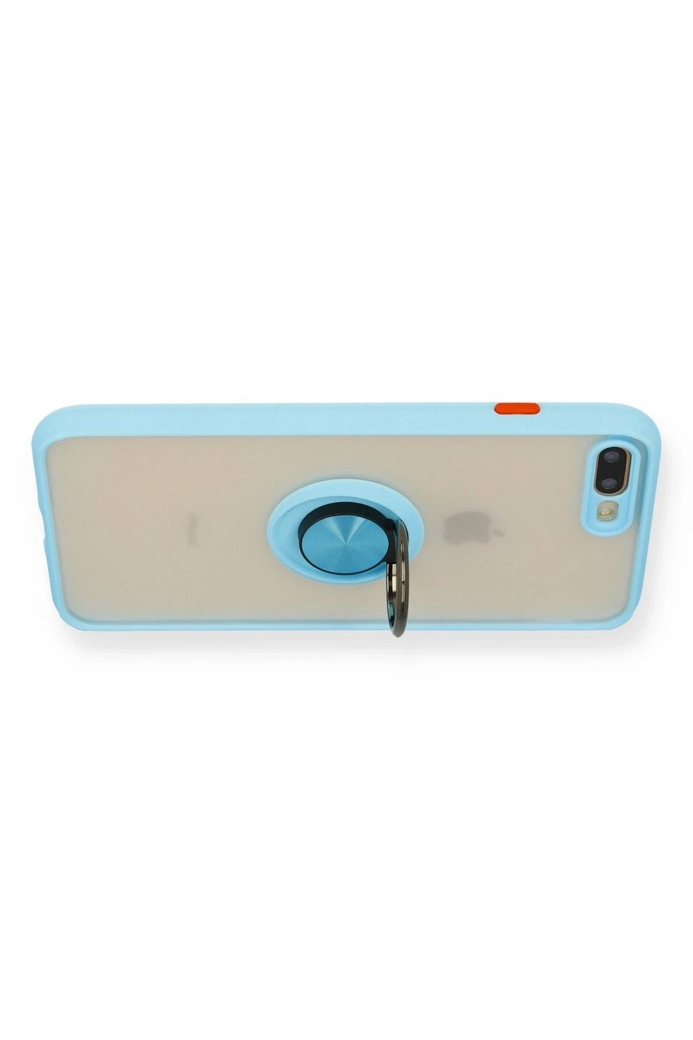 Mey İthalat®  iPhone 7 Plus Kılıf Montreal Yüzüklü Silikon Kapak - Buz Mavi