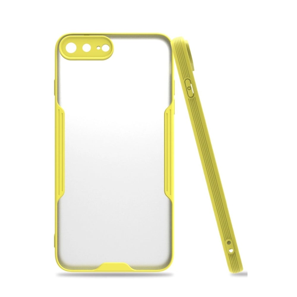 Mey İthalat®  iPhone 7 Plus Kılıf Platin Silikon - Sarı