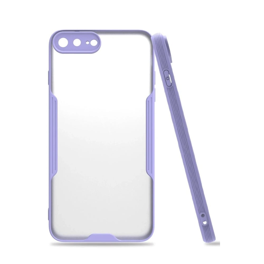 Mey İthalat®  iPhone 7 Plus Kılıf Platin Silikon - Lila