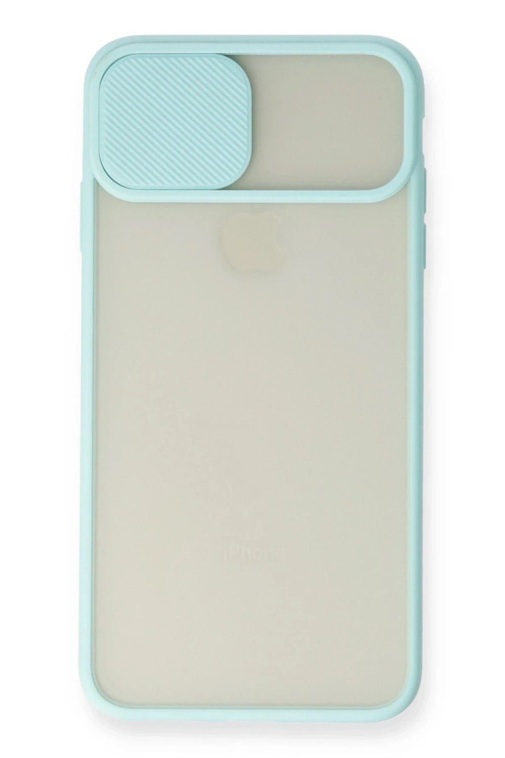 Mey İthalat®  iPhone X Kılıf Palm Buzlu Kamera Sürgülü Silikon - Turkuaz