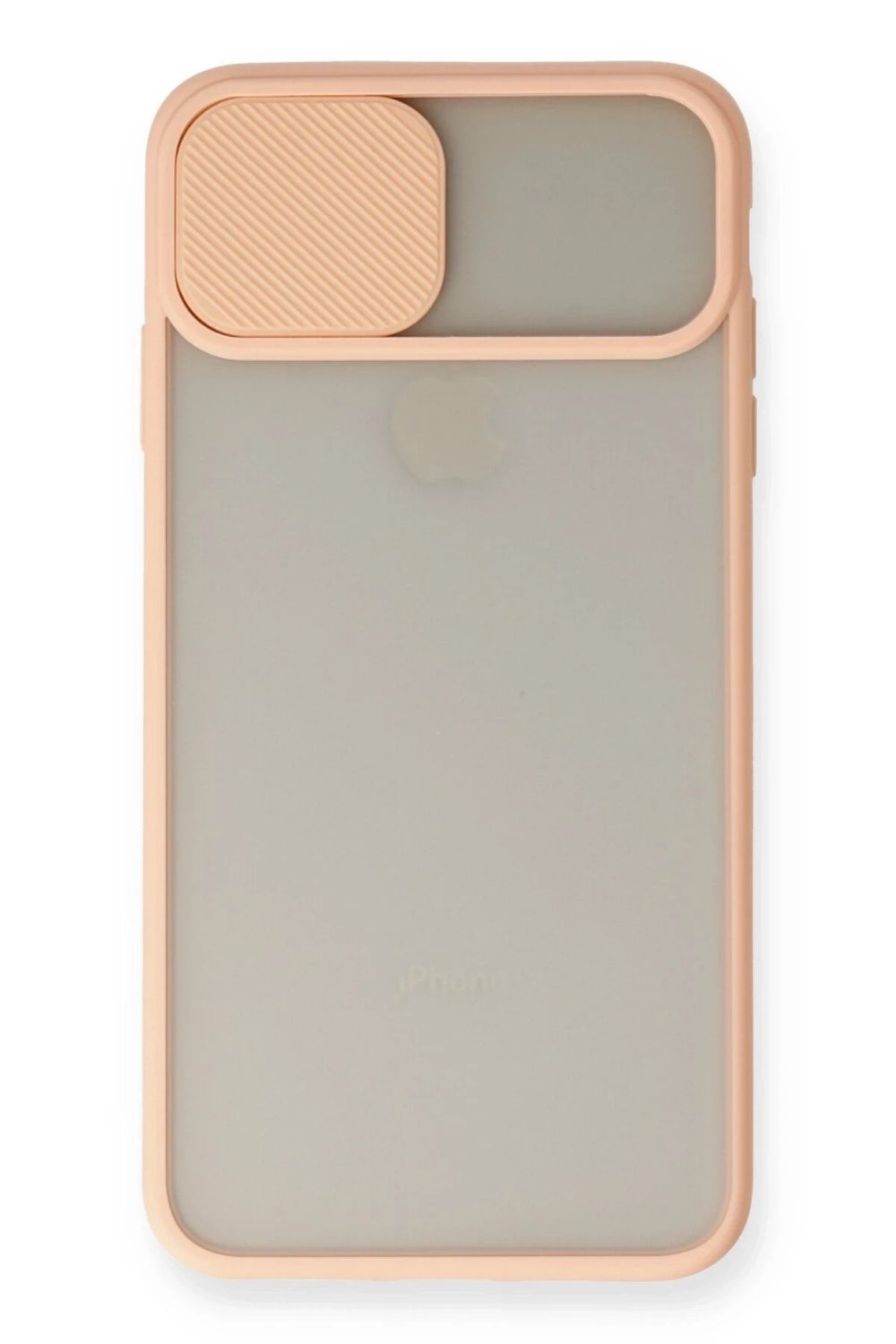 Mey İthalat®  iPhone X Kılıf Palm Buzlu Kamera Sürgülü Silikon - Pembe
