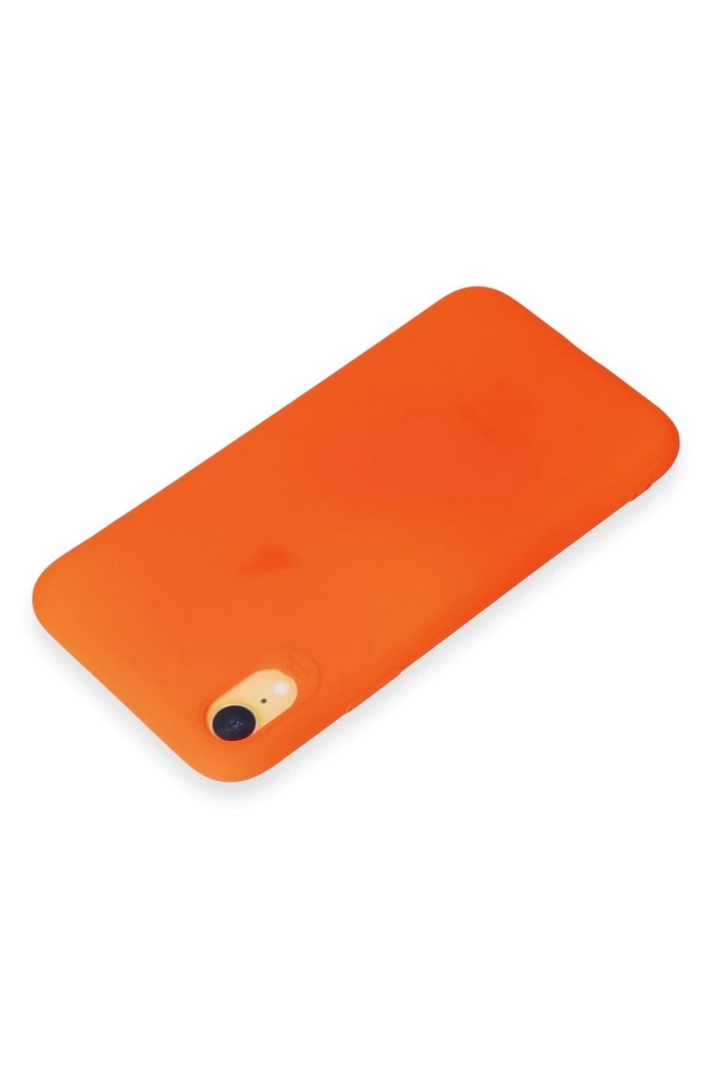 Mey İthalat®  iPhone XR Kılıf First Silikon - Parlak Turuncu