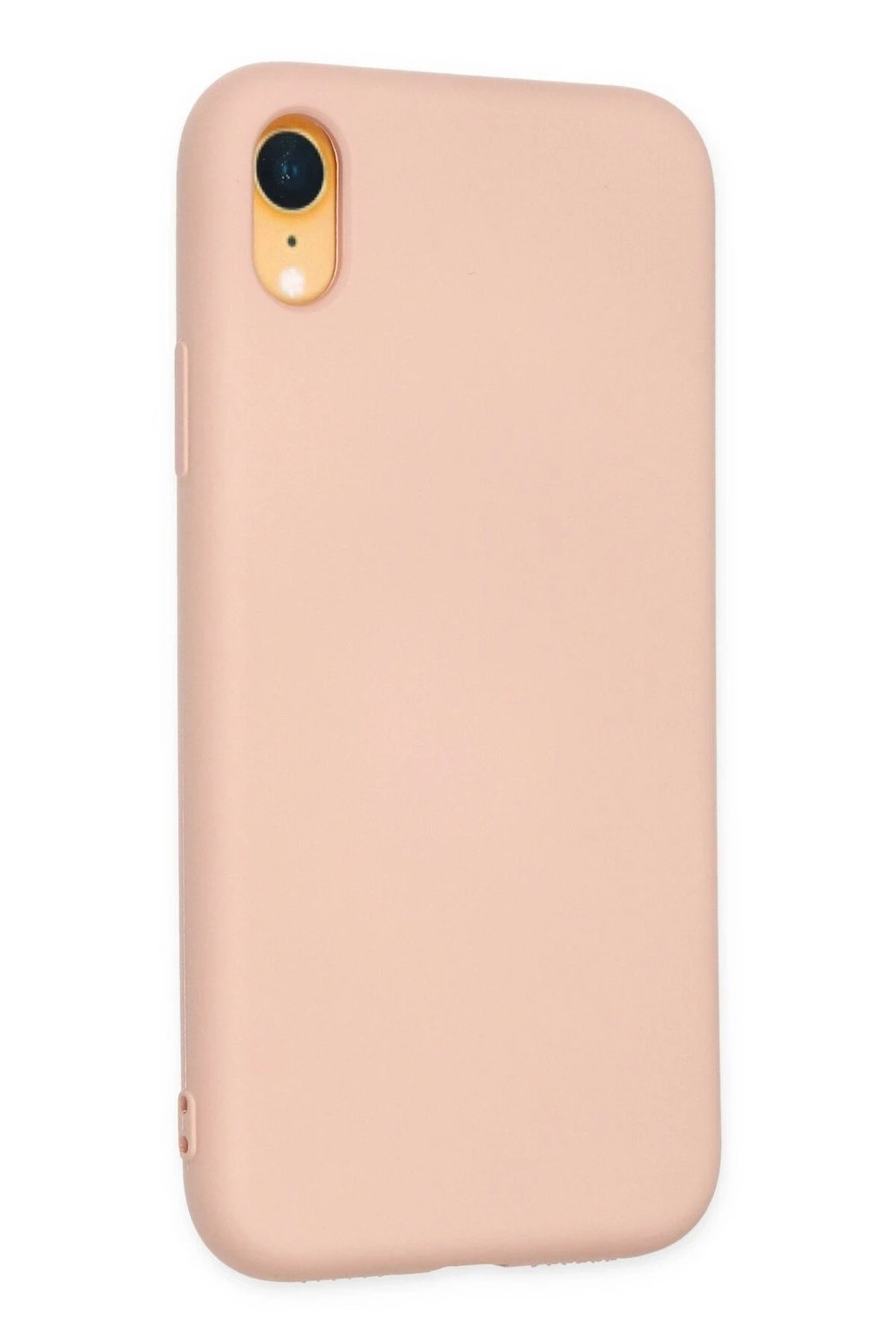 Mey İthalat®  iPhone XR Kılıf Nano içi Kadife Silikon - Pudra