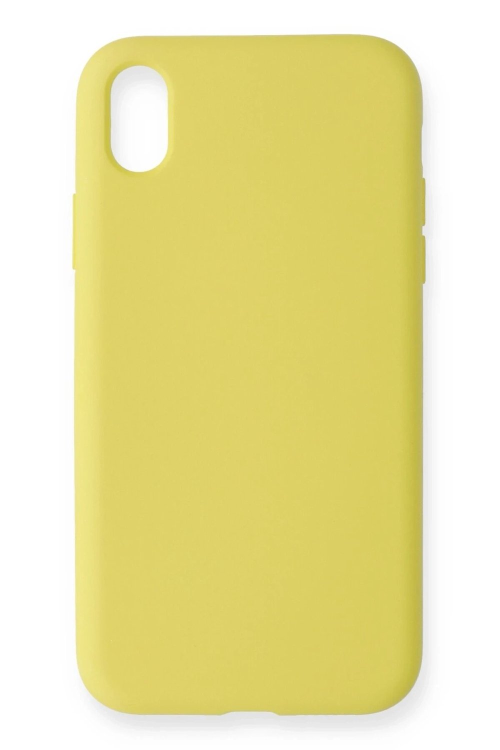 Mey İthalat®  iPhone XR Kılıf Nano içi Kadife Silikon - Sarı