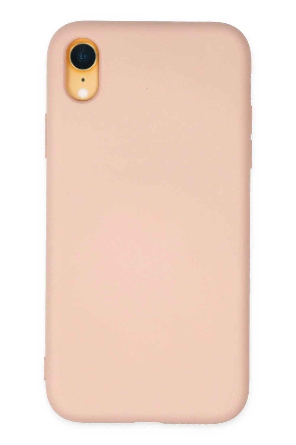 Mey İthalat®  iPhone XR Kılıf Nano içi Kadife Silikon - Pudra