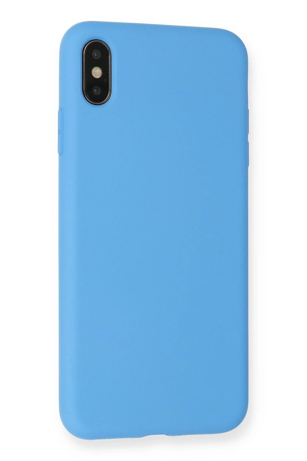 Mey İthalat®  iPhone XS Max Kılıf Nano içi Kadife Silikon - Mavi