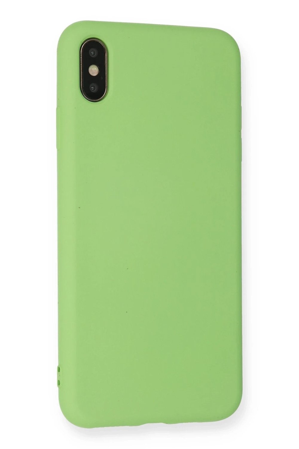 Mey İthalat®  iPhone XS Max Kılıf Nano içi Kadife Silikon - Açık Yeşil