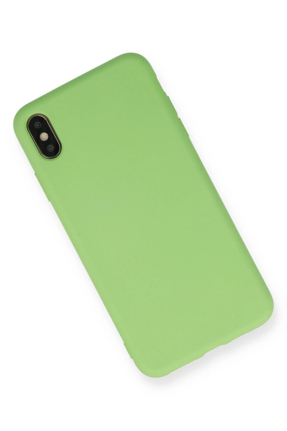 Mey İthalat®  iPhone XS Max Kılıf Nano içi Kadife Silikon - Açık Yeşil