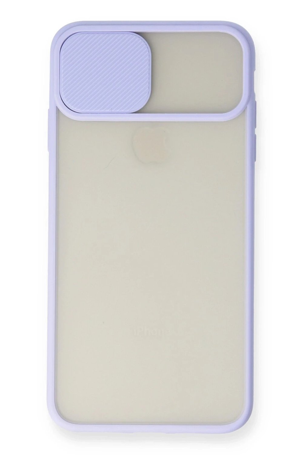 Mey İthalat®  iPhone XS Max Kılıf Palm Buzlu Kamera Sürgülü Silikon - Lila