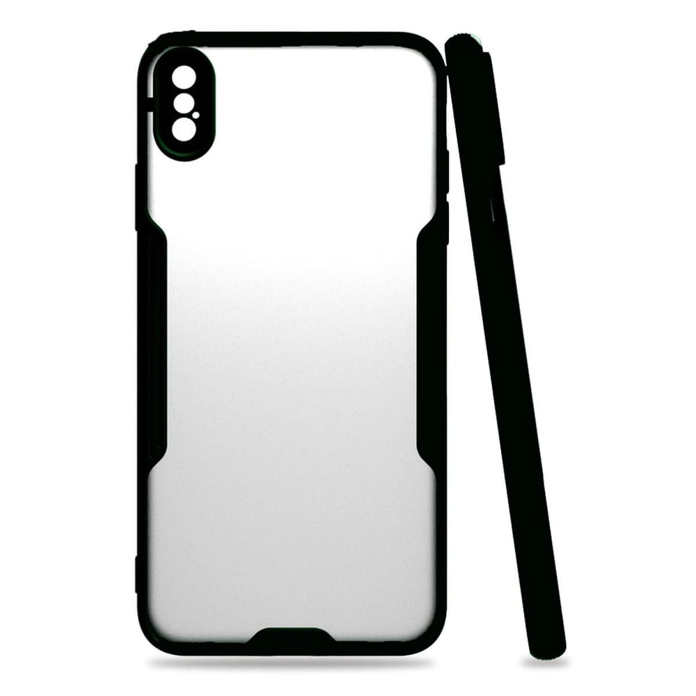 Mey İthalat®  iPhone XS Max Kılıf Platin Silikon - Siyah