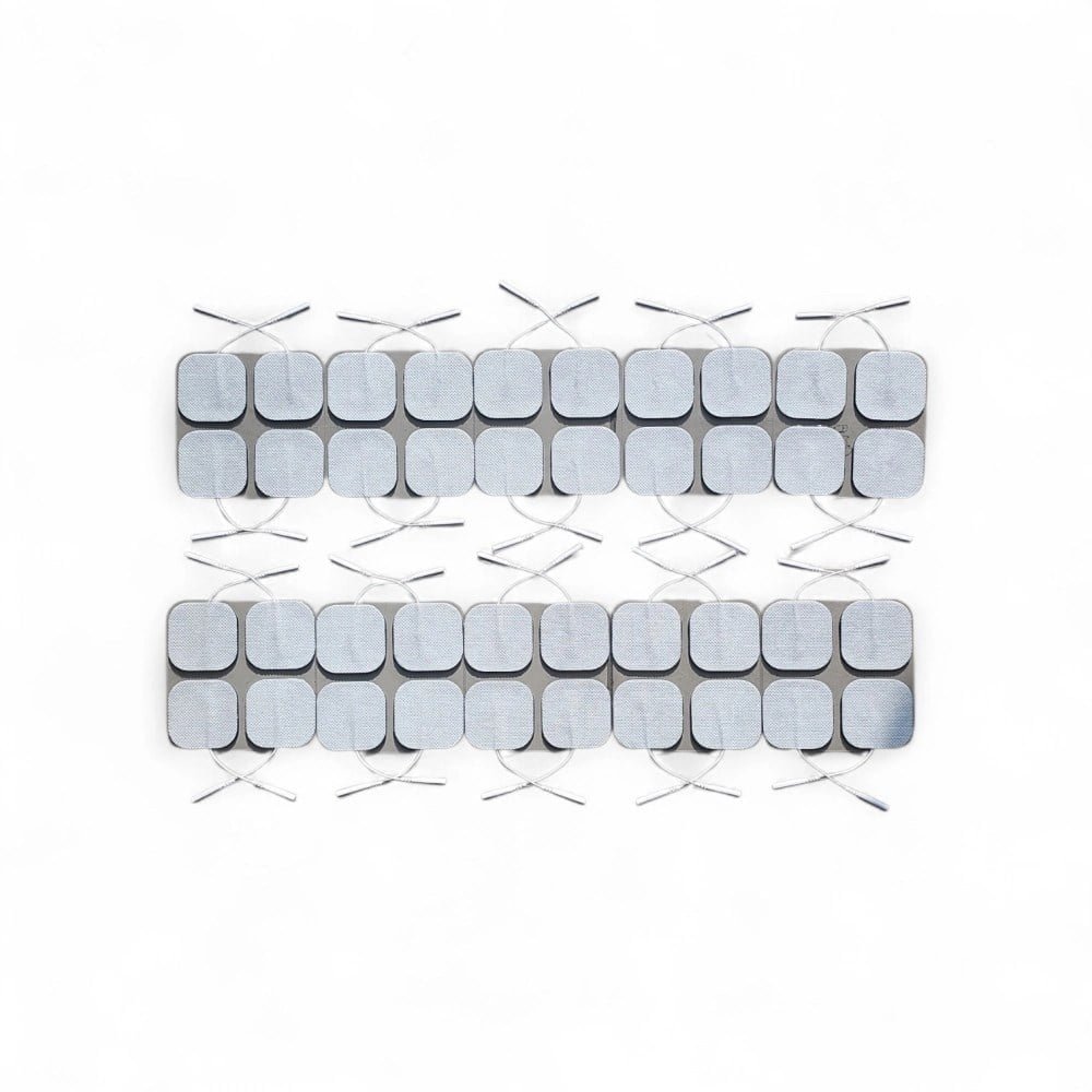 Mey İthalat® 10 Paket 40 Adet Nordmende TENS Pedi 5×5 cm Kablolu Elektrot Ped – Yumuşak ve Esnek Medikal Ped