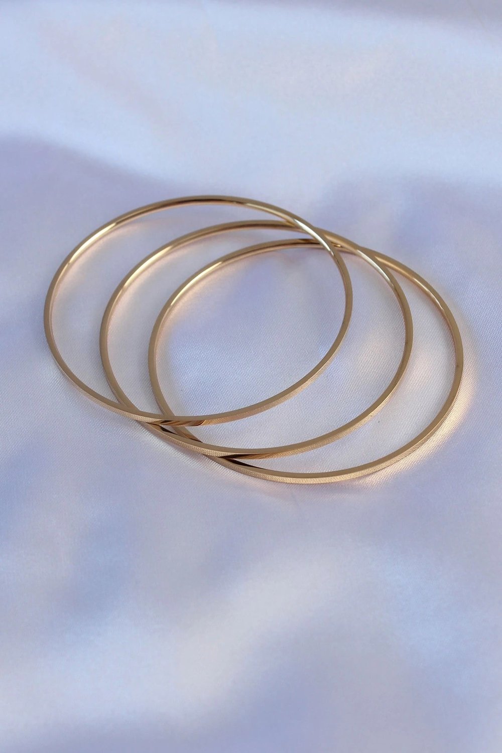 Mey İthalat® 316L Çelik Gold Renk Ajda Model Kadın 65 mm Bilezik