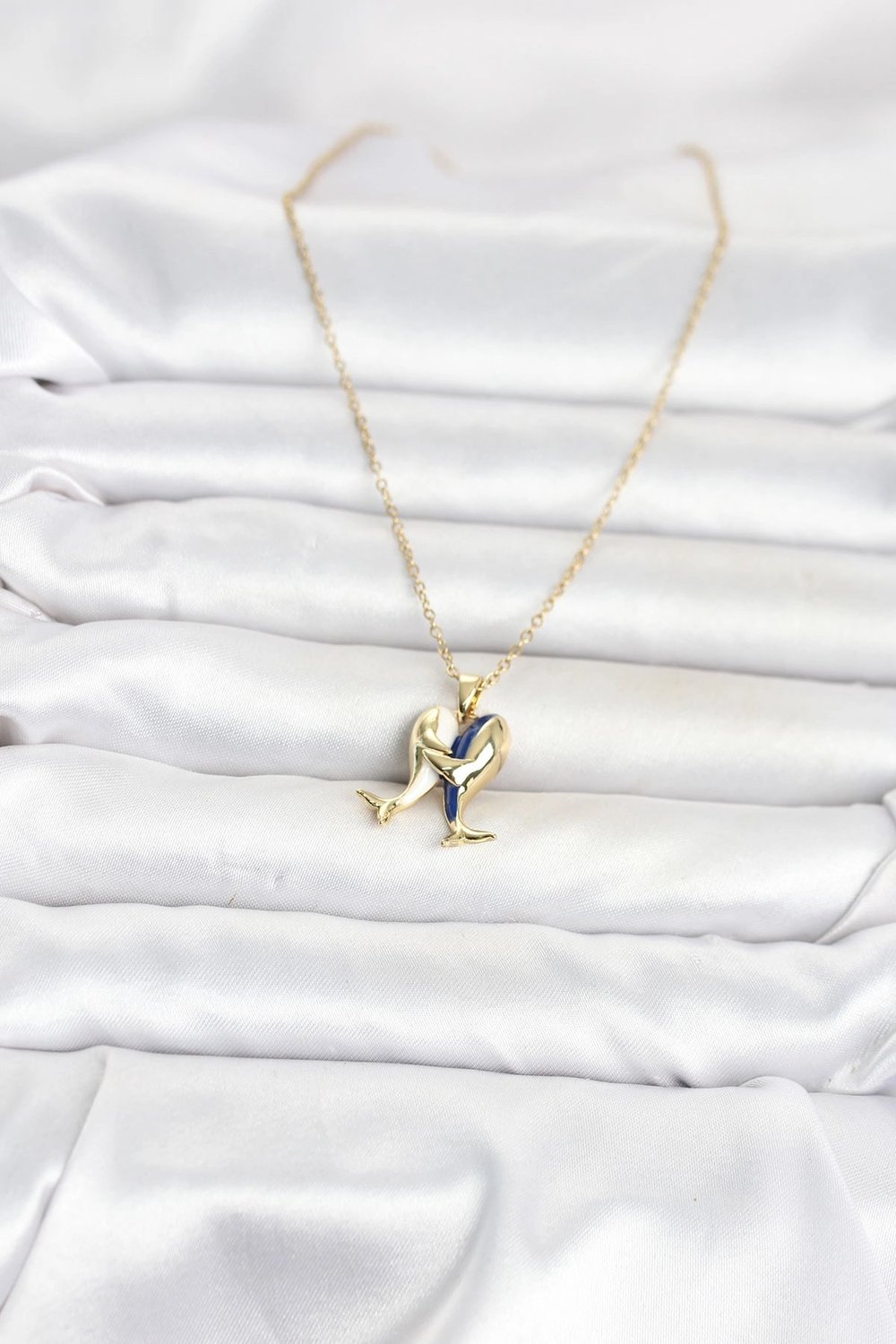 Mey İthalat® 316L Çelik Zincir Gold Renk Dolphin Model Kadın Kolye