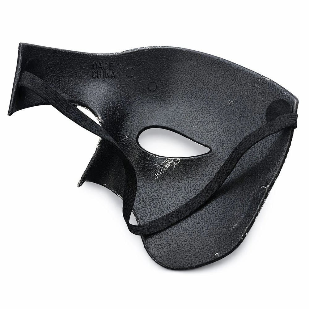 Mey İthalat® Antik Eskitme Gümüş Erkek Yarım Maske - Phantom & Balo Maskesi