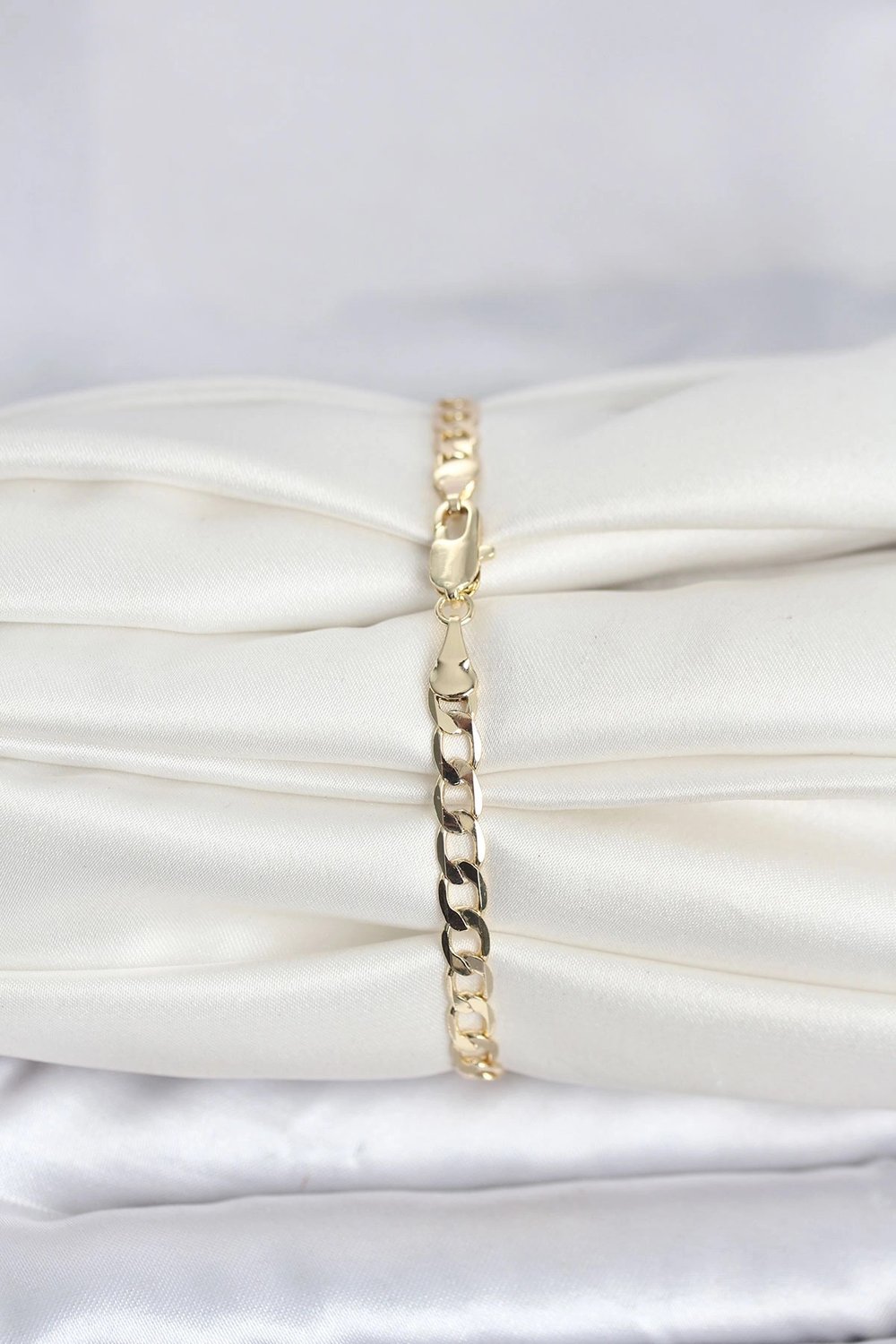 Mey İthalat® CM 14K Gold Renk Halka Zincir Model Kadın Bileklik