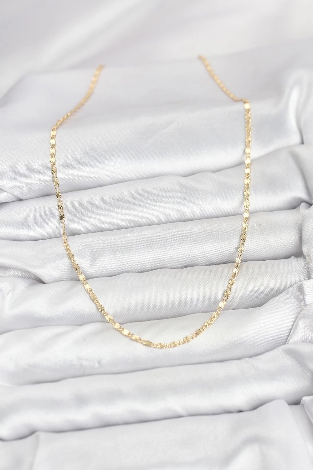 Mey İthalat® CM 14K Gold Renk Lazer İnce Zincirli Kadın Kolye