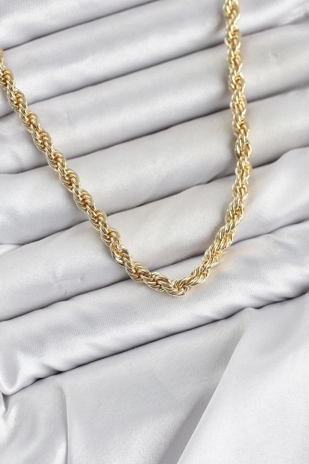 Mey İthalat® CM Burgu Model Gold Renk Pirinç 60 cm Kadın Kolye