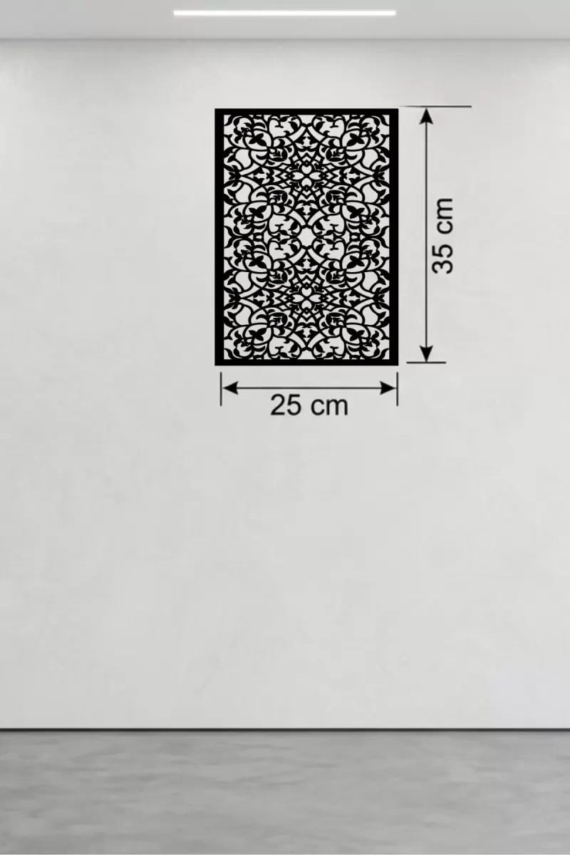 Mey İthalat® Floral Mandala Tasarım Ahşap Duvar Tablosu - 25x35 cm Lazer Kesim Dekoratif Pano