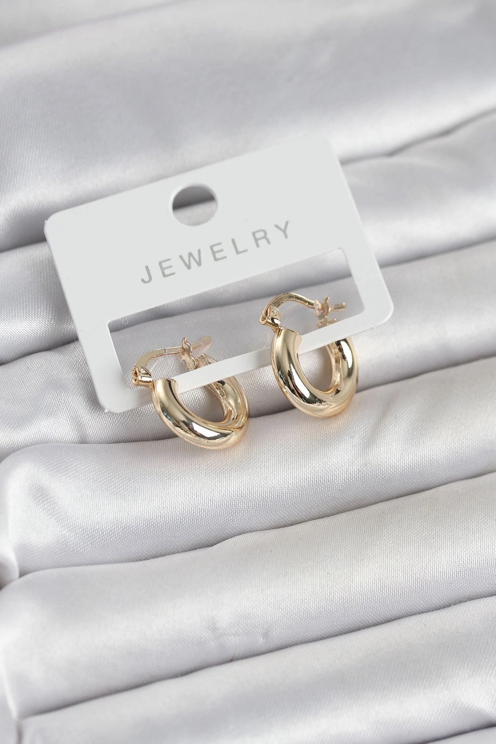 Mey İthalat® Gold Renk Pirinç Halka 15 mm Kadın Küpe