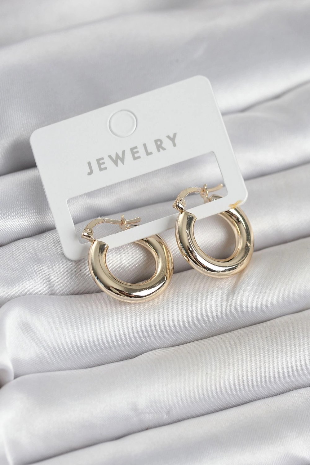 Mey İthalat® Gold Renk Pirinç Halka 20 mm Kadın Küpe