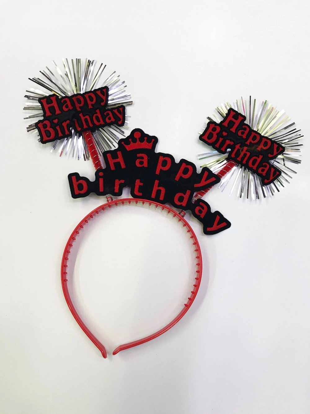 Mey İthalat® Happy Birthday Neon Renk Doğum Günü Tacı 12 Adet