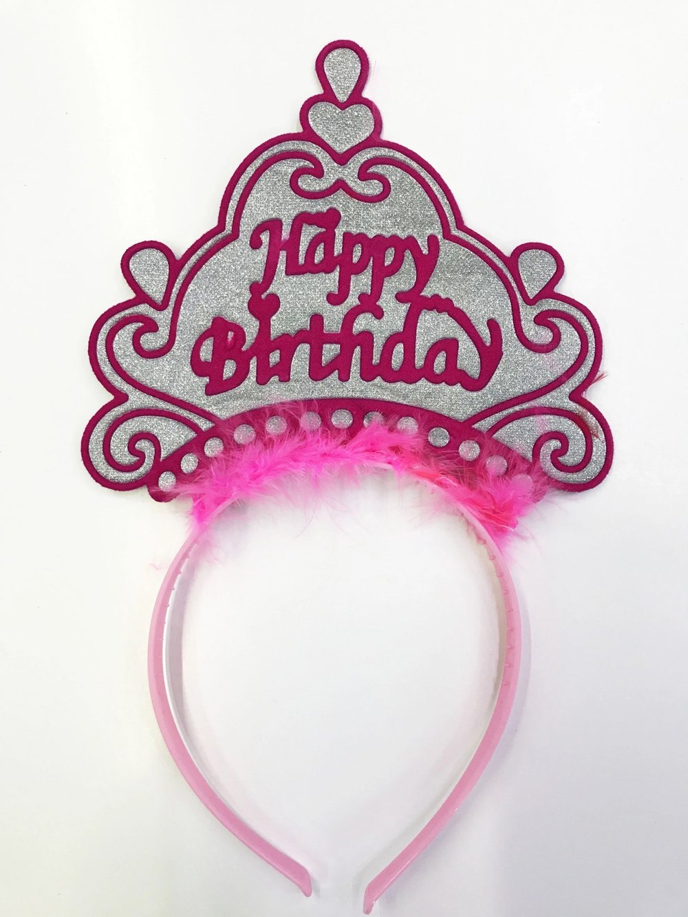 Mey İthalat® Happy Birthday Yazılı Neon Renk Taç 12 Adet