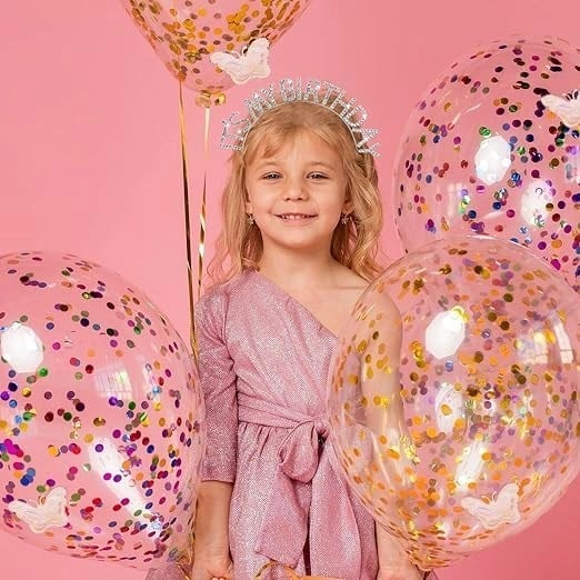 Mey İthalat® Kristal Taşlı Gümüş Renk İt's My Birthday Yazılı Doğum Günü Parti Tacı 14x16 cm